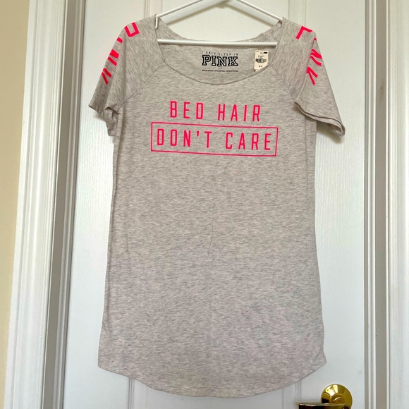 🌟SALE🌟NWT PINK Victoria’s Secret Sleepshirt, White/Pink - Picture 5 of 6